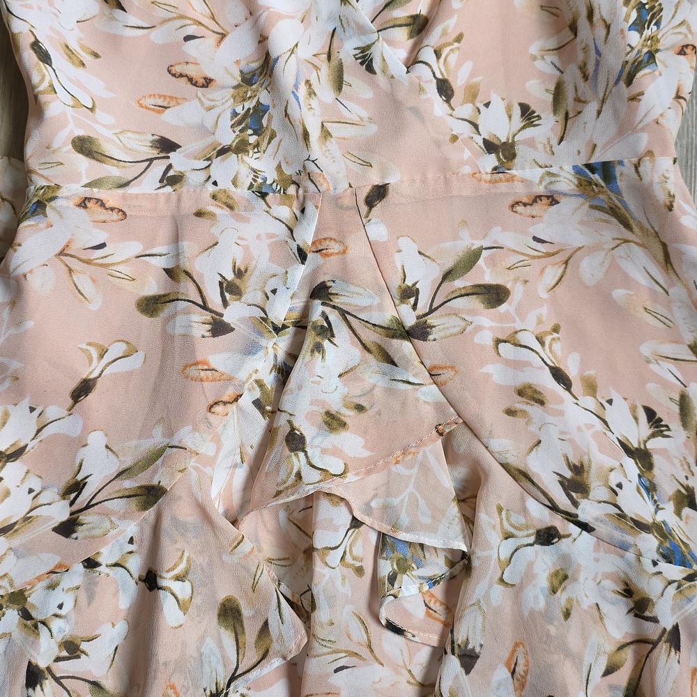 Secret + Saints Floral Ruffle Mini Dress with Tie Waist - Picture 4 of 15